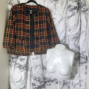 A New Day Large Scale Tweed Patterned Blazer